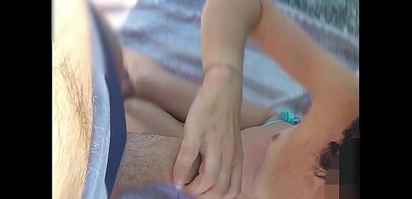 French milf blowjob amateur on nude beach public to stranger with cumshot misscreamy 972 Porn Videos pic