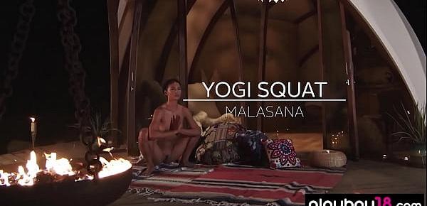 Flexible milf yoga instructors daniella smith nude workout at night outdoor 325 Porn Videos image